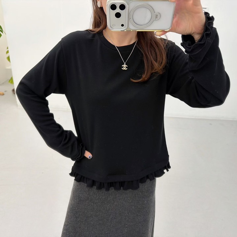 LOVABLE韓國直郵㊣女士新品25秋冬人氣時尚職業推薦長袖T恤LOVABLE長袖T恤