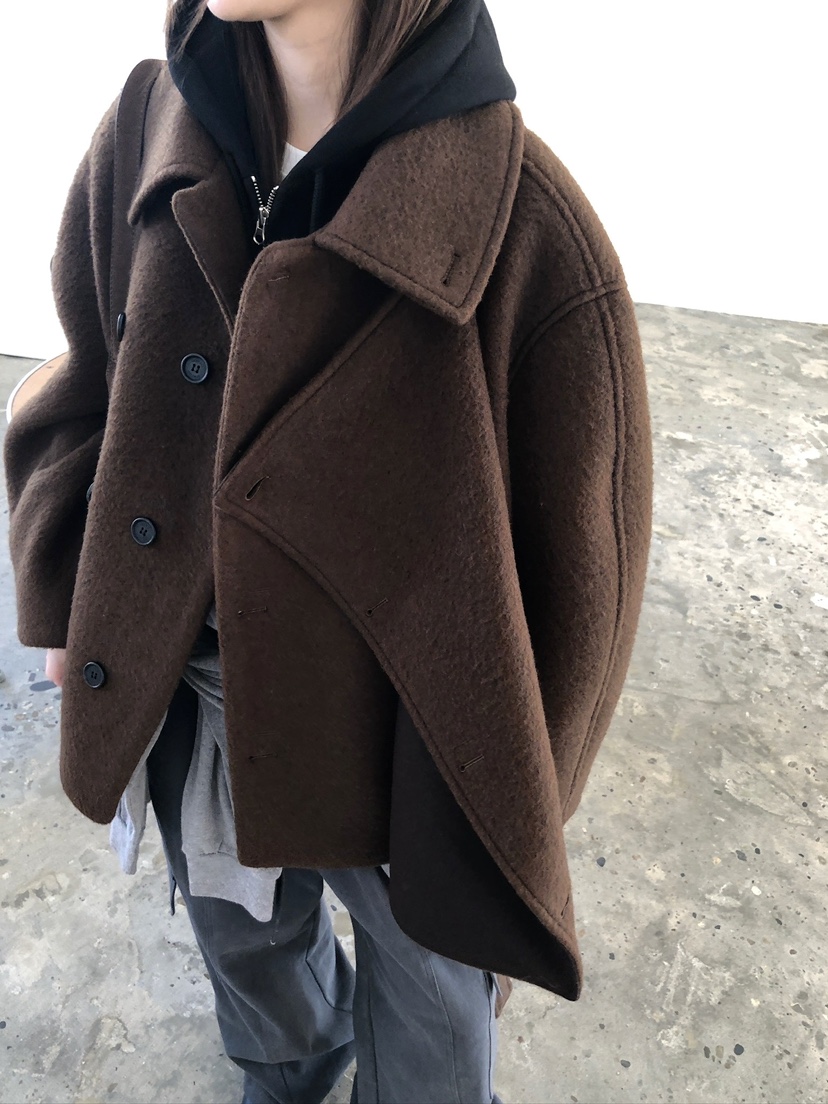 UNBOUND韓國代購㊣女士新款時尚熱賣推薦職業短款大衣含腰帶UNBOUND短款大衣