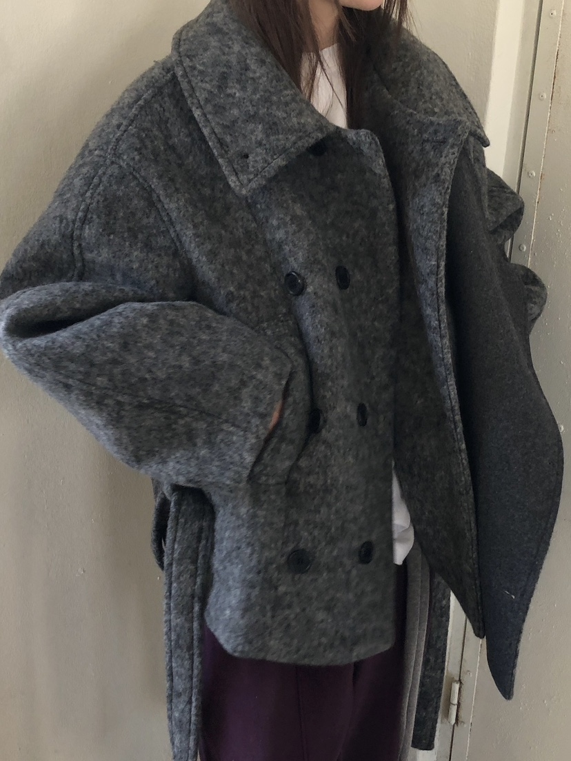 UNBOUND韓國代購㊣女士新款時尚熱賣推薦職業短款大衣含腰帶UNBOUND短款大衣