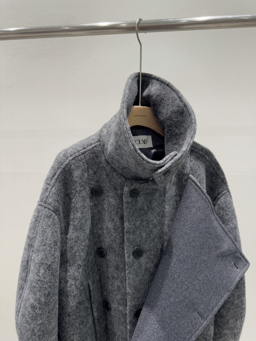 UNBOUND韓國代購㊣女士新款時尚熱賣推薦職業短款大衣含腰帶UNBOUND短款大衣