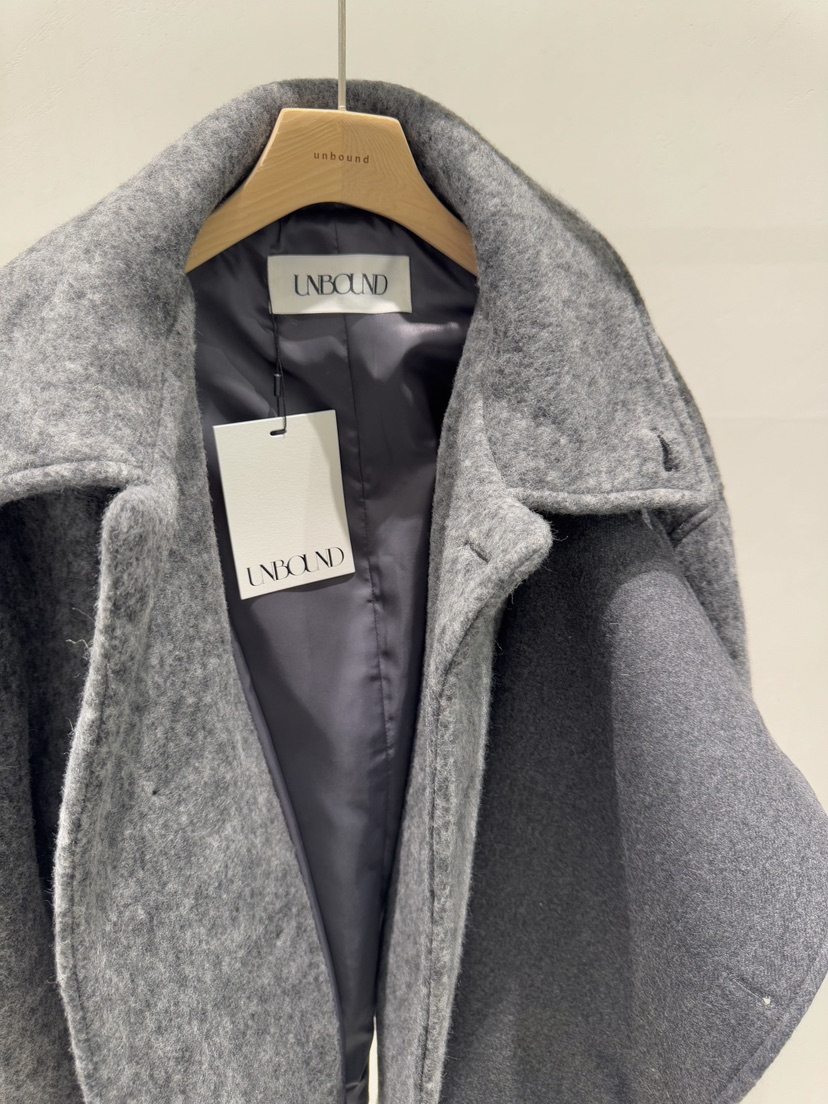 UNBOUND韓國代購㊣女士新款時尚熱賣推薦職業短款大衣含腰帶UNBOUND短款大衣