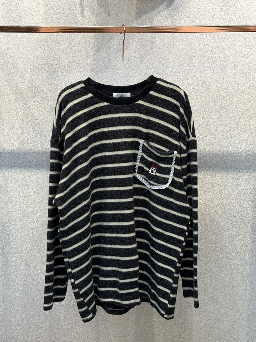 SYMBOL韓國代購㊣女裝新款推薦真品25秋冬熱賣休閑時尚長袖T恤SYMBOL長袖T恤