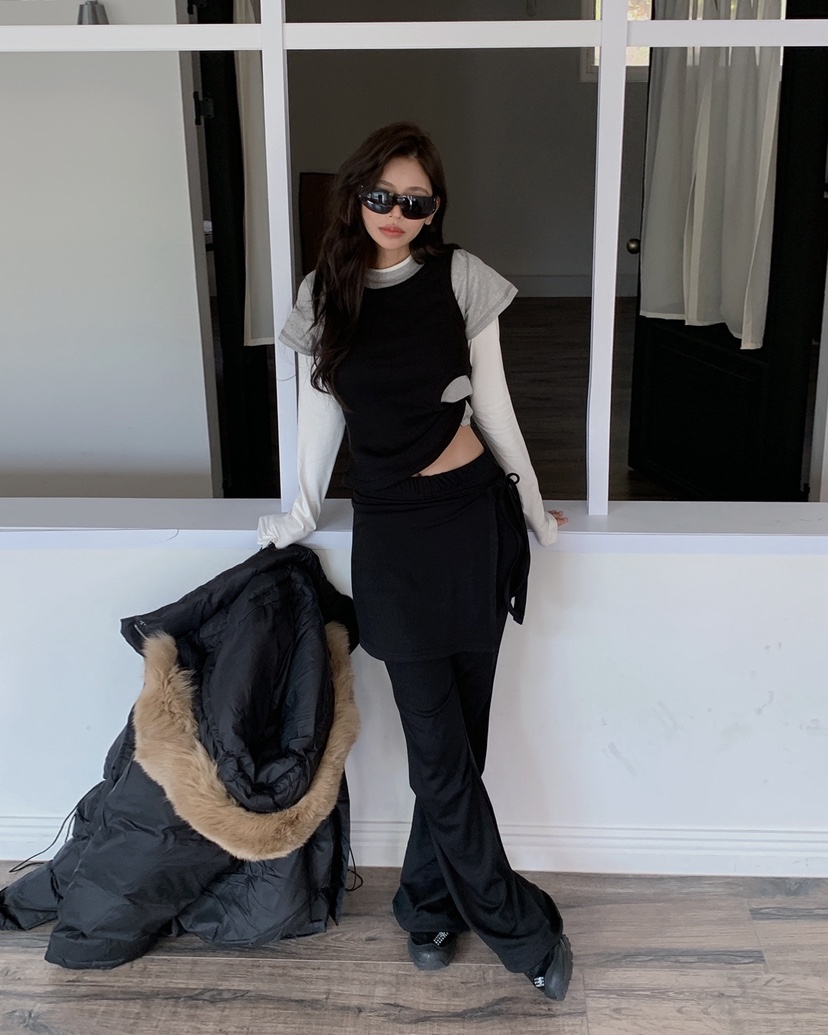 LIVE AID-P東大門㊣實拍女裝新品推薦真品職業25秋冬裙褲套裝LIVE AID-P裙褲