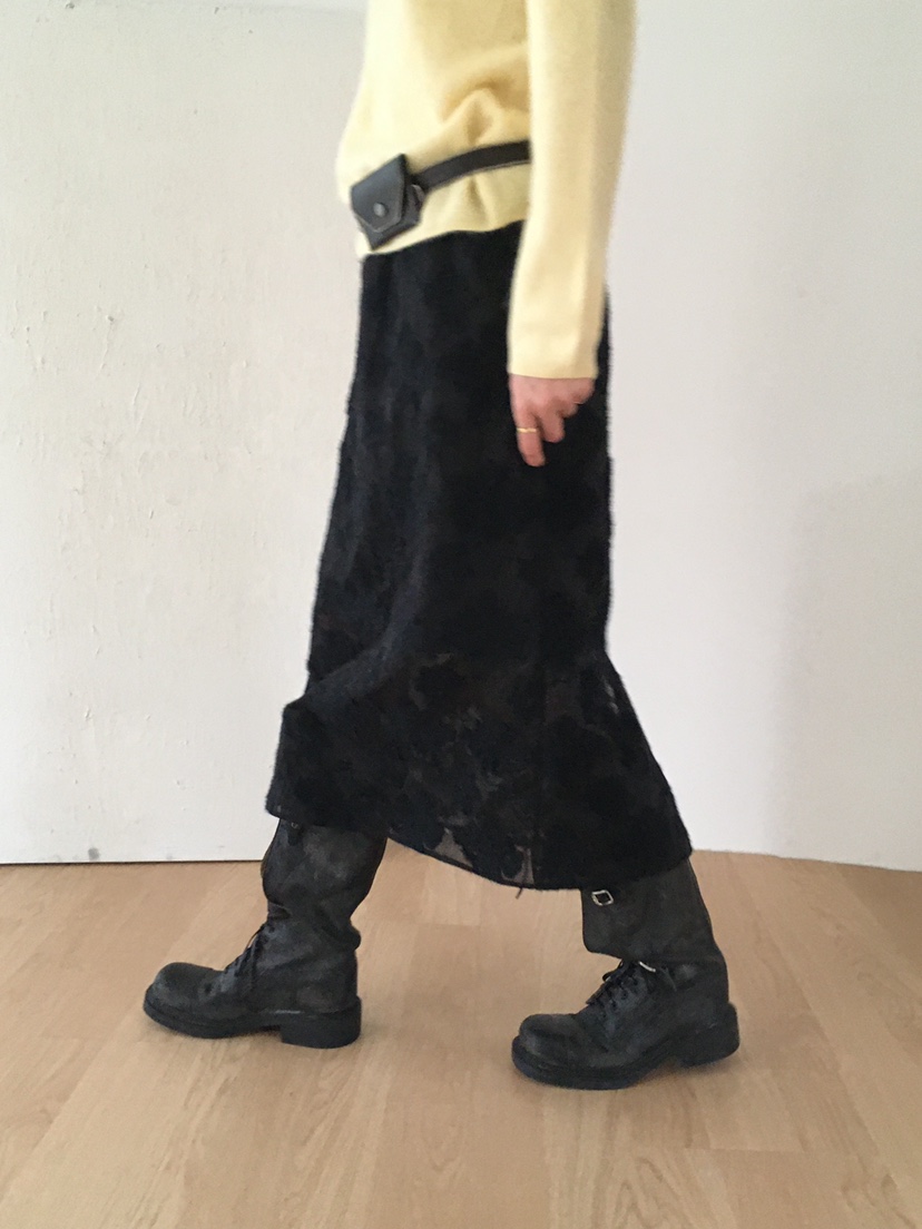 ARBOL東大門㊣代購女士新品25秋冬人氣半身裙中短裙安哥拉羊毛ARBOL半身裙/中短裙