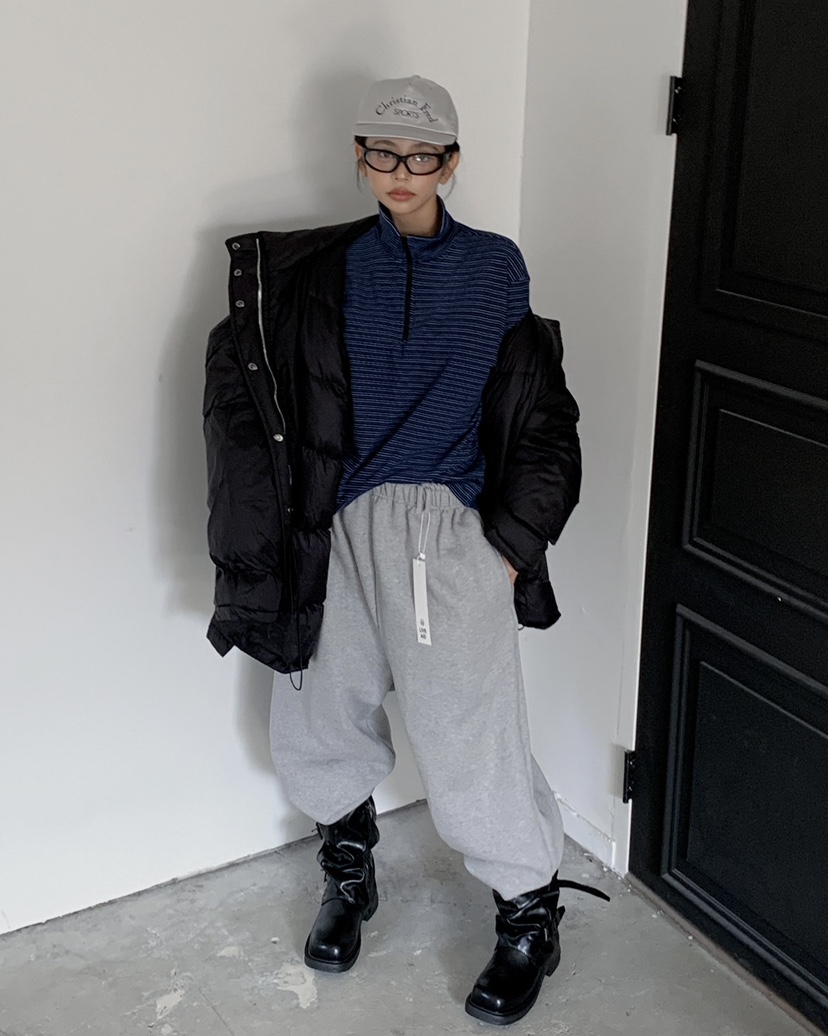 LIVE AID-P東大門㊣代購女裝新品休閑人氣時尚長袖T恤拉鏈LIVE AID-P長袖T恤