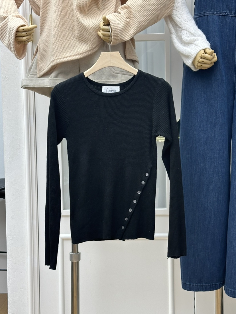 RE:FRESH-L韓國代購㊣女裝新品25秋冬時尚休閑熱賣職業針織衫RE:FRESH針織衫圖色3