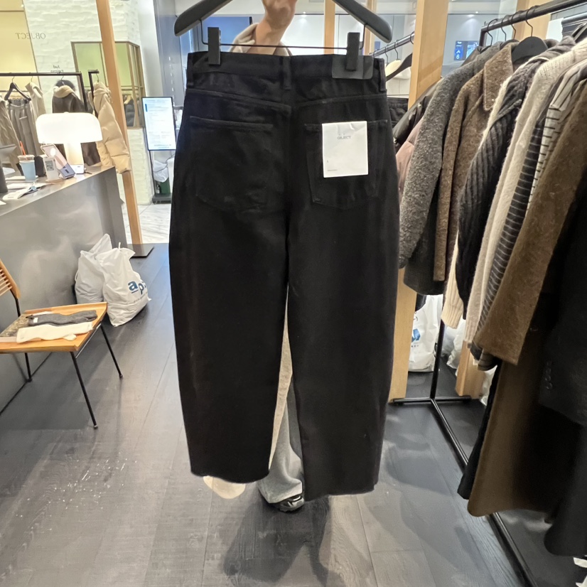 OBJECT東大門㊣代購女士新款真品休閑職業人氣25秋冬牛仔褲加絨OBJECT牛仔褲