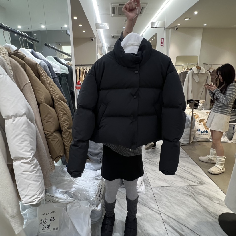 VERVEINE韓國代購㊣女裝新款25秋冬時尚推薦短款羽絨服鴨絨VERVEINE短款羽絨服圖色1