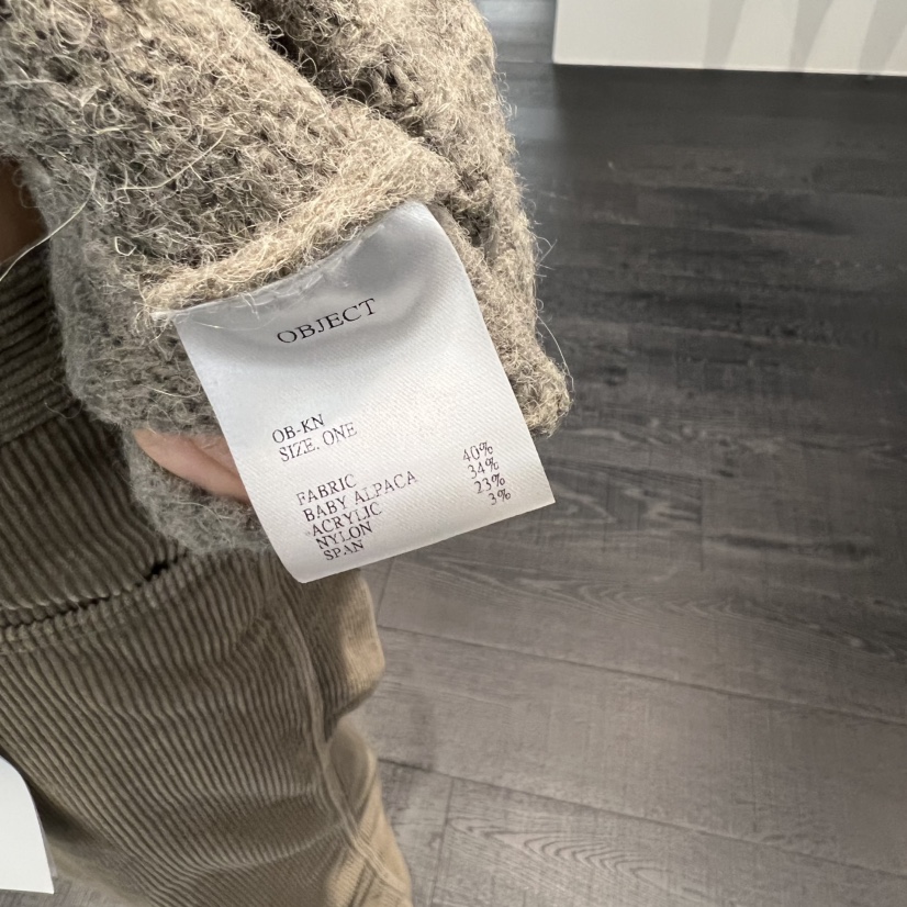 OBJECT東大門㊣實拍女裝新款休閑推薦職業熱賣時尚真品針織衫OBJECT針織衫