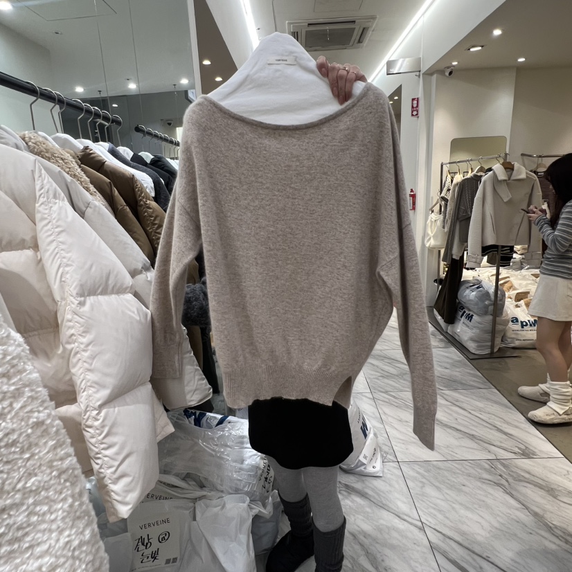 VERVEINE韓國代購㊣女士新款25秋冬熱賣真品推薦休閑針織衫VERVEINE針織衫圖色3