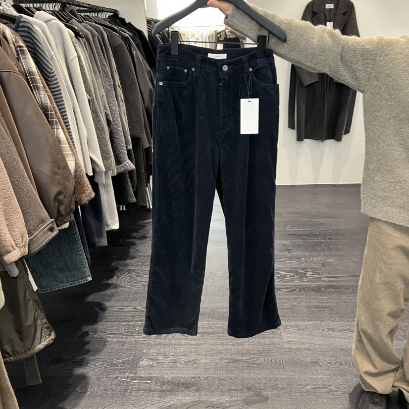 OBJECT韓國代購㊣女士新品職業25秋冬熱賣休閑牛仔褲燈芯絨OBJECT牛仔褲圖色1