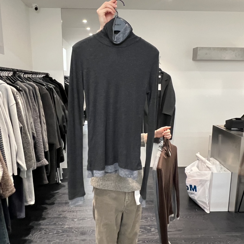 OBJECT東大門㊣直郵女裝新款真品熱賣職業推薦25秋冬長袖T恤OBJECT長袖T恤圖色1