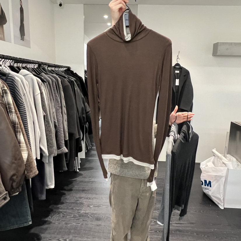 OBJECT東大門㊣直郵女裝新款真品熱賣職業推薦25秋冬長袖T恤OBJECT長袖T恤圖色2