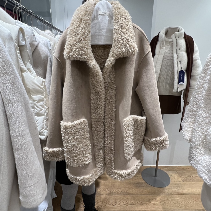 VERVEINE東大門㊣直郵女士新款時尚真品推薦短款大衣兩面穿VERVEINE短款大衣