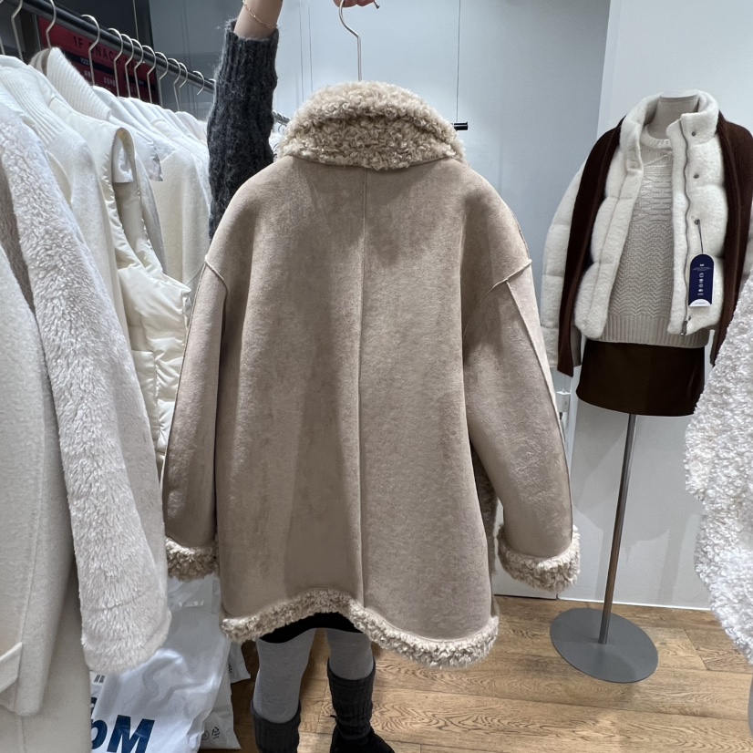 VERVEINE東大門㊣直郵女士新款時尚真品推薦短款大衣兩面穿VERVEINE短款大衣