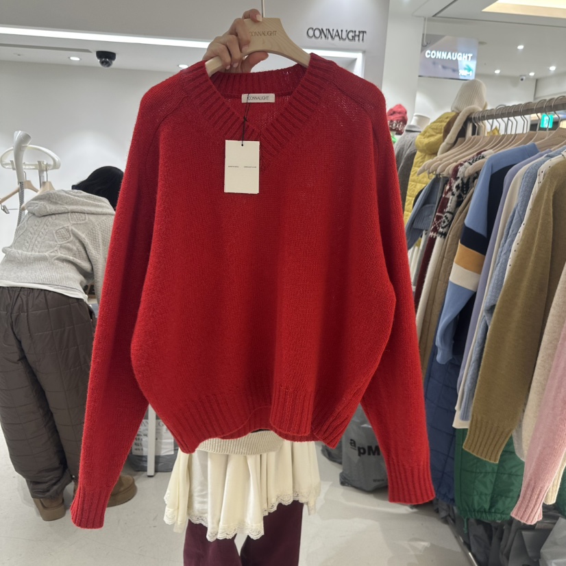 CONNAUGHT東大門㊣直郵女士新品時尚真品休閑熱賣針織衫V領CONNAUGHT針織衫圖色3