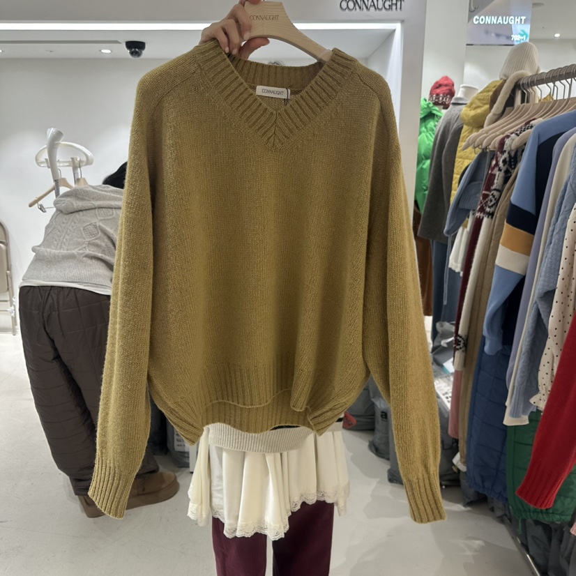 CONNAUGHT東大門㊣直郵女士新品時尚真品休閑熱賣針織衫V領CONNAUGHT針織衫圖色4