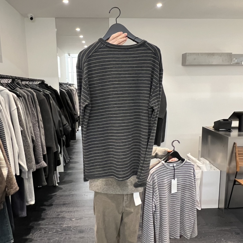 OBJECT東大門㊣實拍女士新品熱賣25秋冬真品休閑職業長袖T恤OBJECT長袖T恤