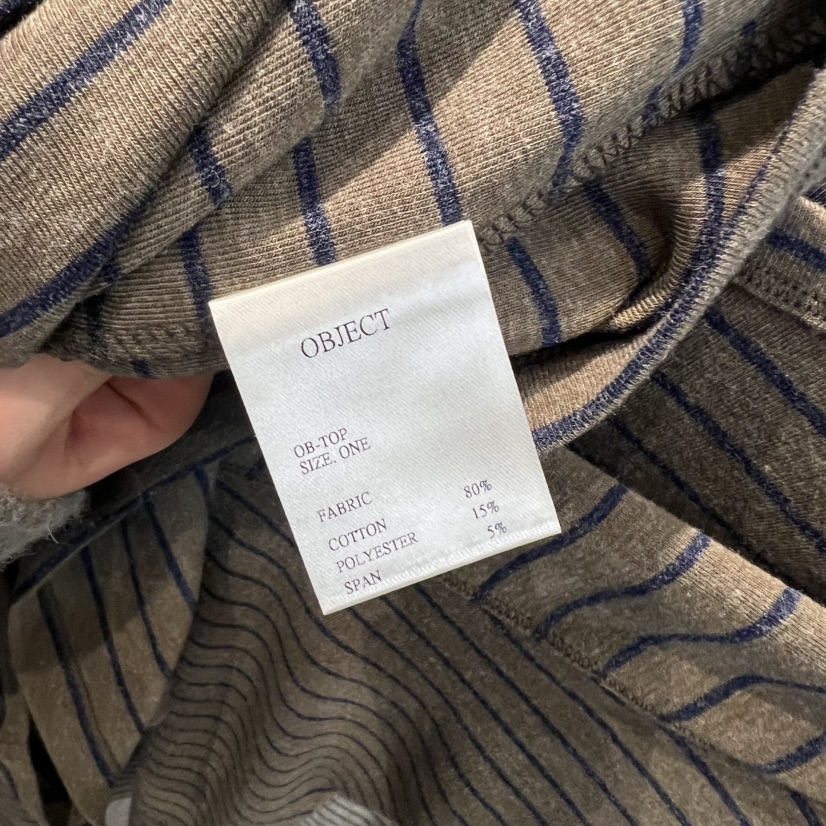 OBJECT東大門㊣實拍女士新品熱賣25秋冬真品休閑職業長袖T恤OBJECT長袖T恤