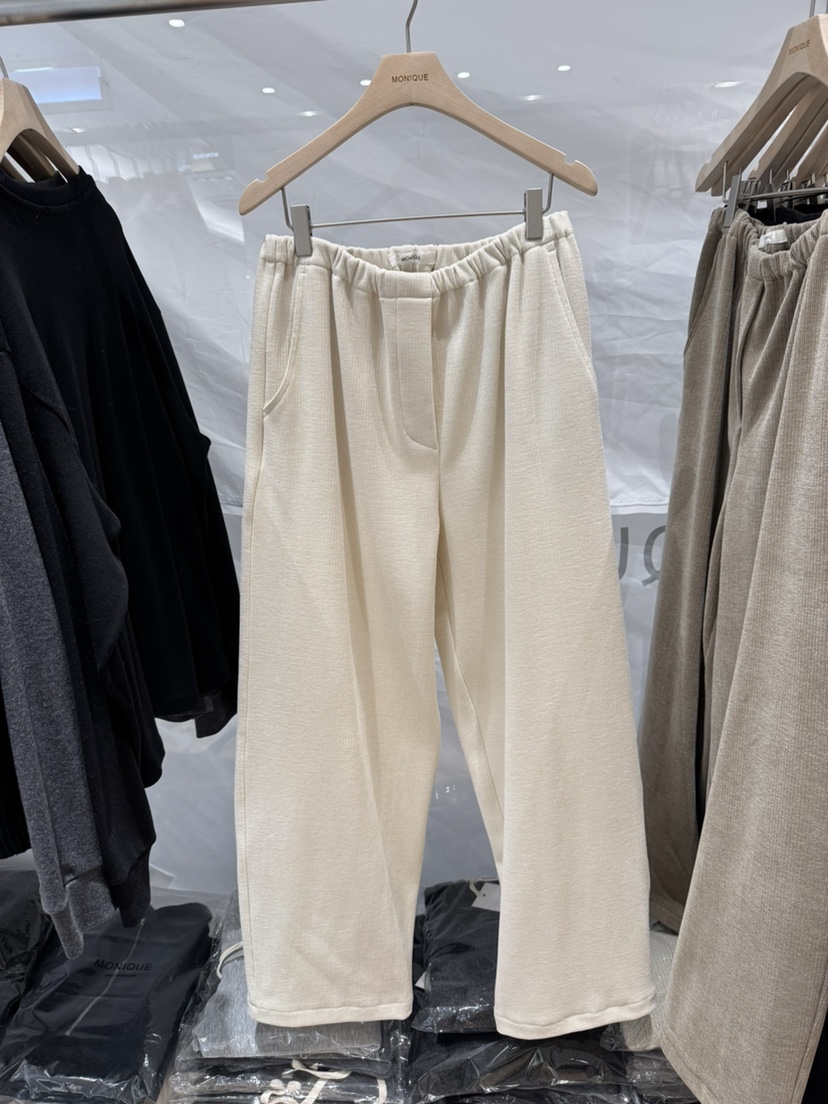 MONIQUE韓國代購㊣女士新款休閑25秋冬人氣休閑褲燈芯絨絲絨MONIQUE休閑褲圖色1