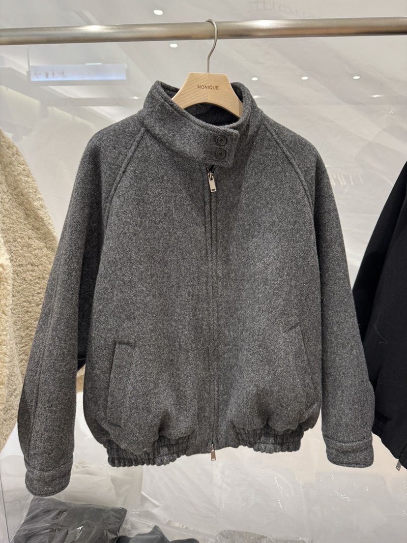 MONIQUE東大門㊣代購女裝新款人氣時尚職業25秋冬休閑夾克羊毛MONIQUE夾克圖色1