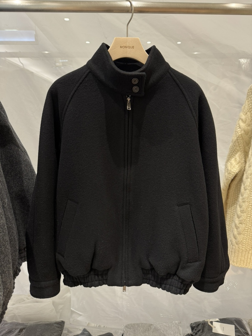 MONIQUE東大門㊣代購女裝新款人氣時尚職業25秋冬休閑夾克羊毛MONIQUE夾克圖色2