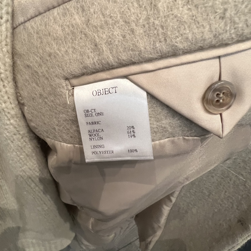 OBJECT韓國代購㊣女士新款休閑推薦真品人氣中長款大衣羊駝OBJECT中長款大衣