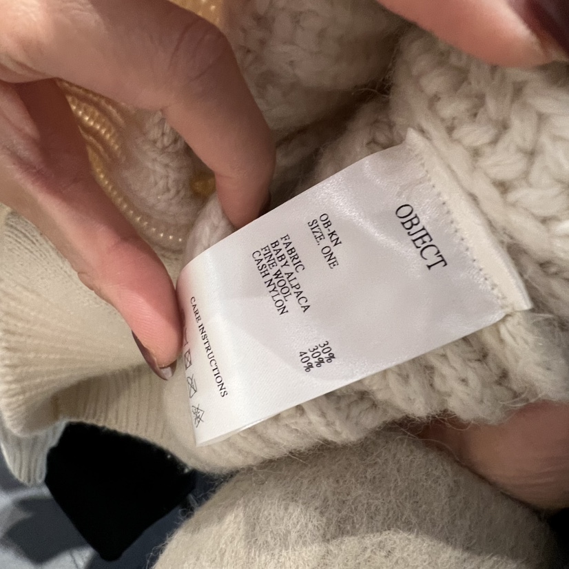 OBJECT東大門㊣直郵女裝新款真品休閑職業推薦毛衣羊駝毛拉鏈OBJECT毛衣