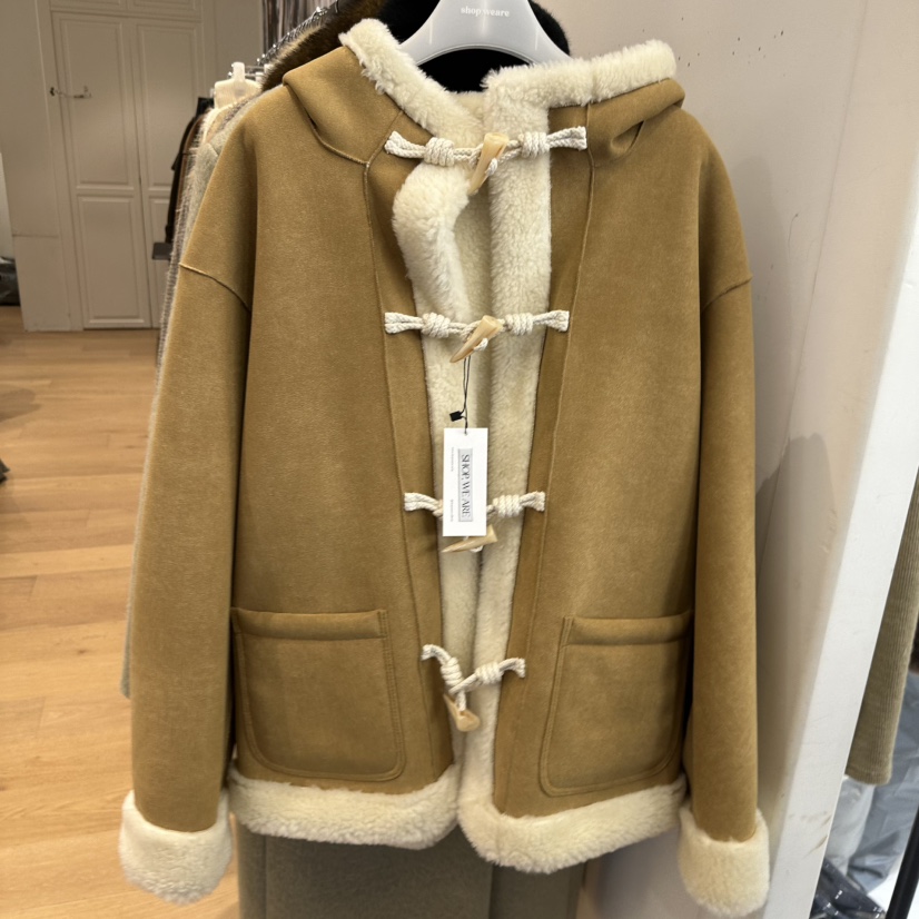 WE ARE/WELOVER東大門㊣實拍女裝新品25秋冬短款大衣羊毛SHOP_WE ARE短款大衣圖色1