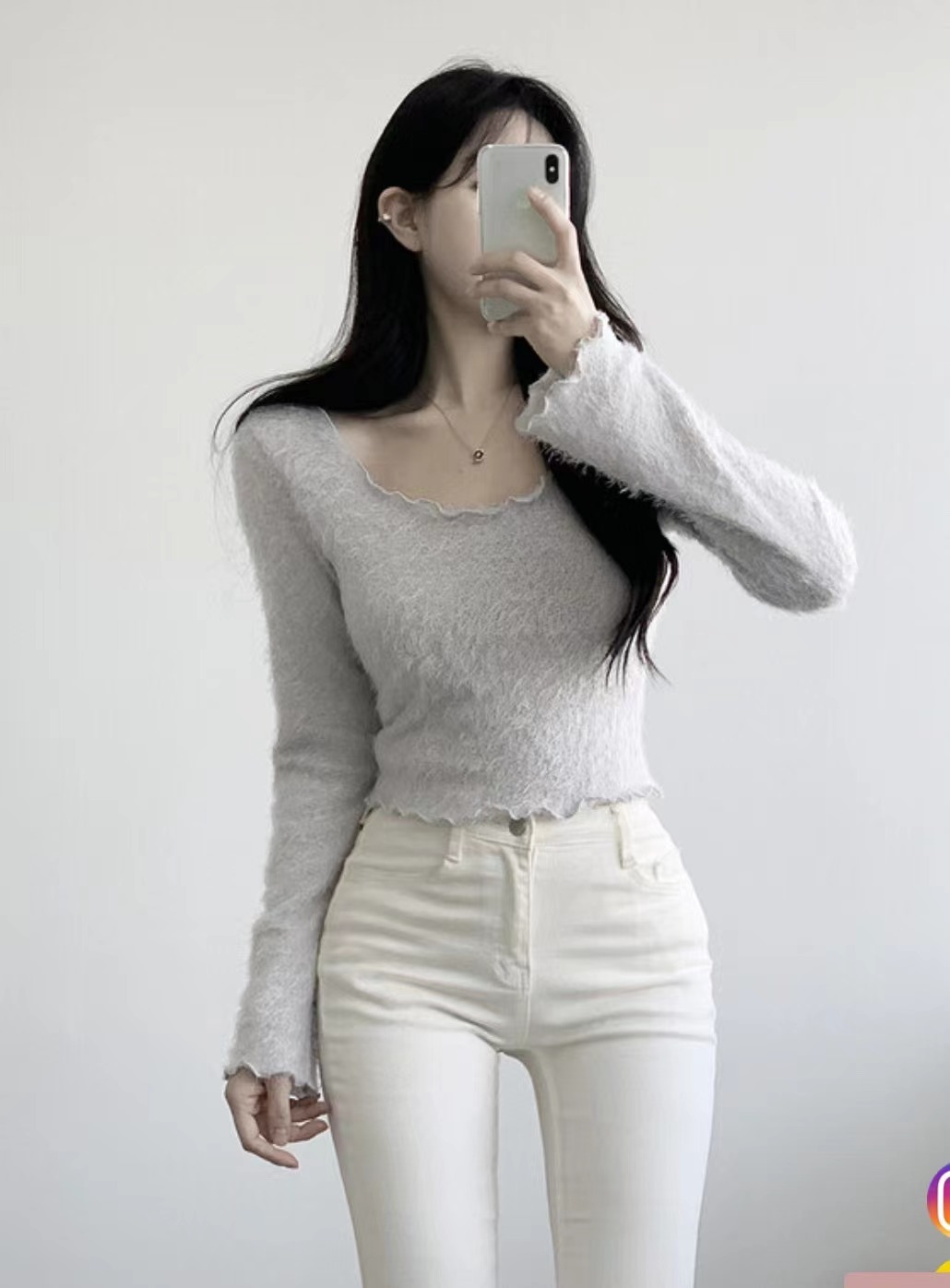 PLEASE韓國直郵㊣女裝新款25秋冬時尚職業熱賣推薦人氣針織衫PLEASE針織衫圖色2