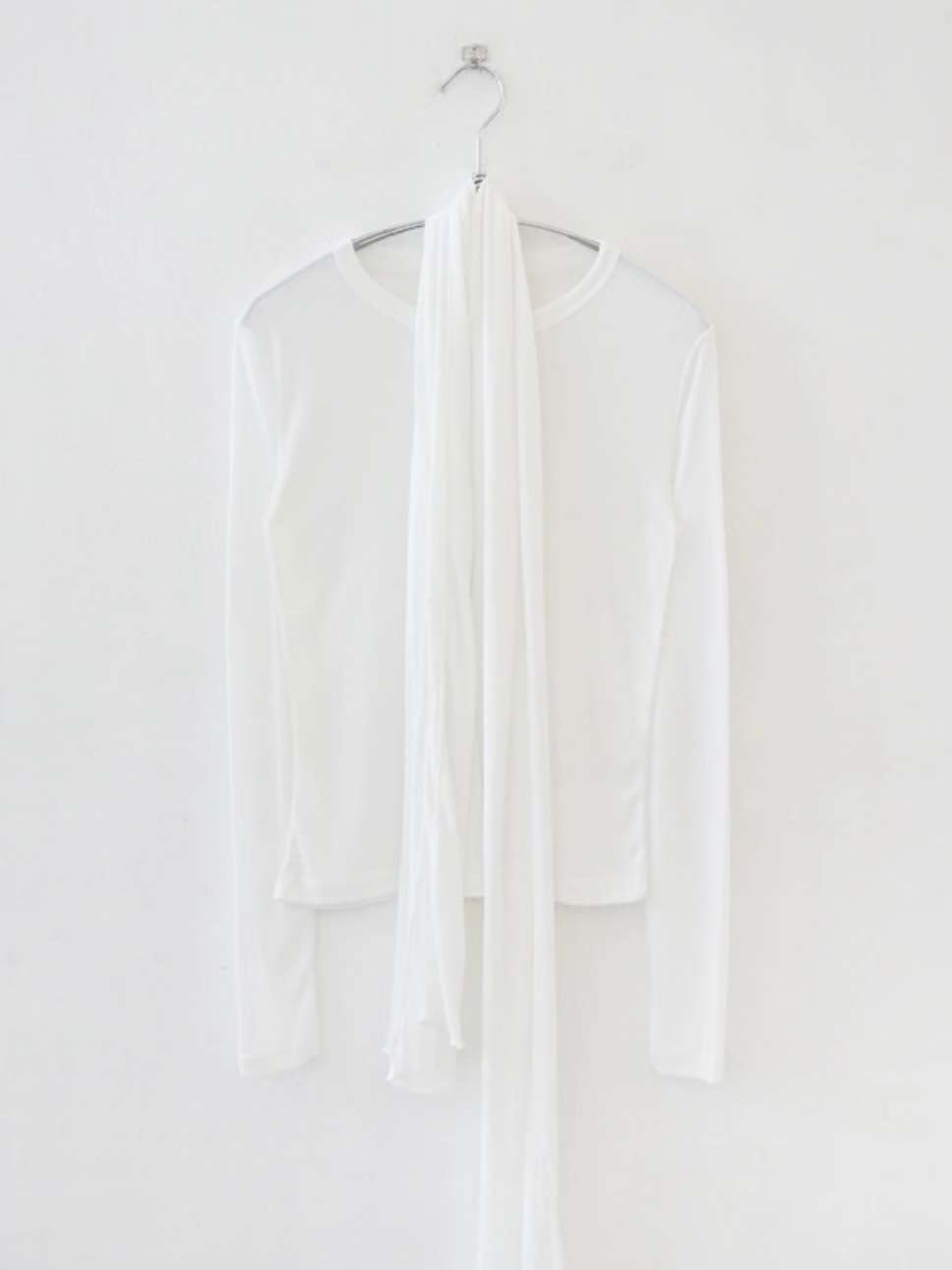 THENEEDS東大門㊣直郵女裝新款職業休閑25秋冬推薦長袖T恤圍巾THENEEDS長袖T恤圖色1