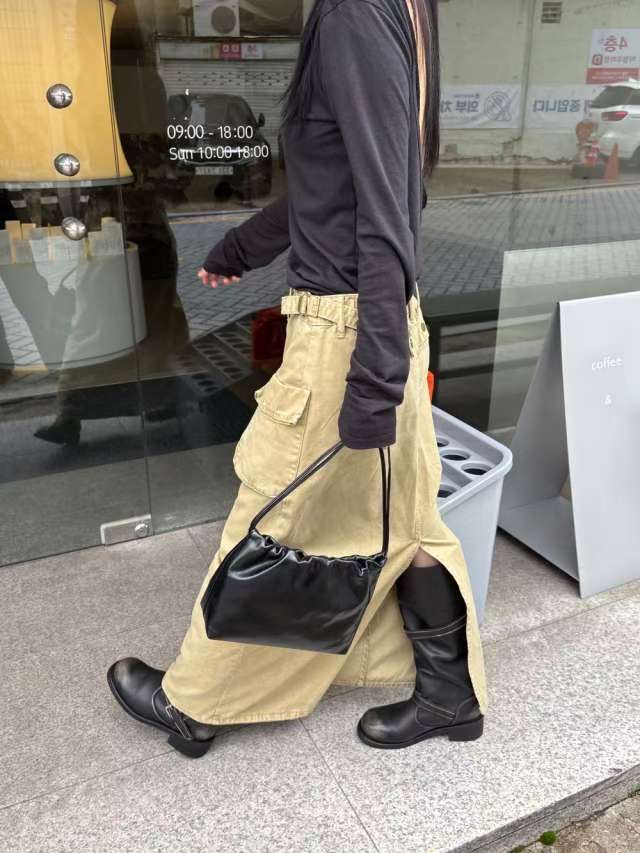 THENEEDS韓國代購㊣女士新品時尚人氣休閑真品推薦長裙口袋THENEEDS長裙