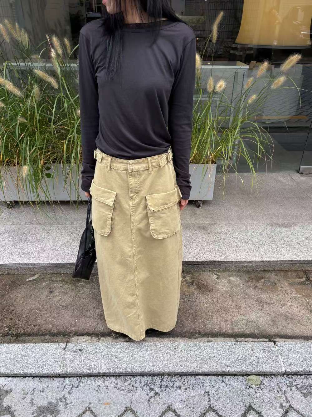 THENEEDS韓國代購㊣女士新品時尚人氣休閑真品推薦長裙口袋THENEEDS長裙圖色1