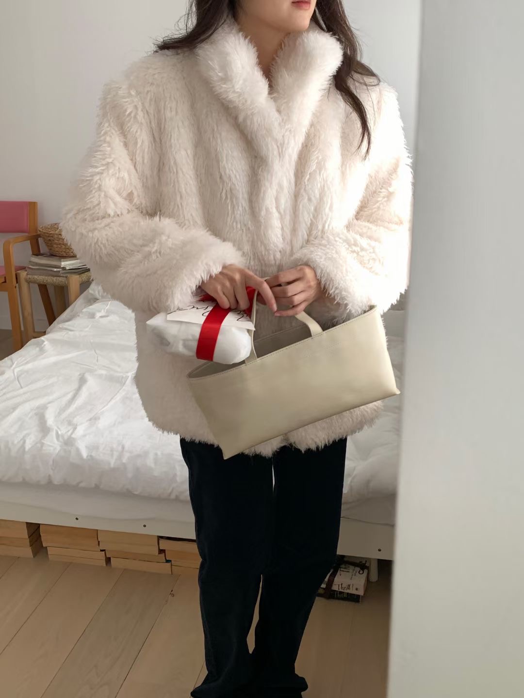 WEARME東大門㊣實拍女士新款推薦時尚職業熱賣休閑短款大衣WEARME短款大衣圖色2