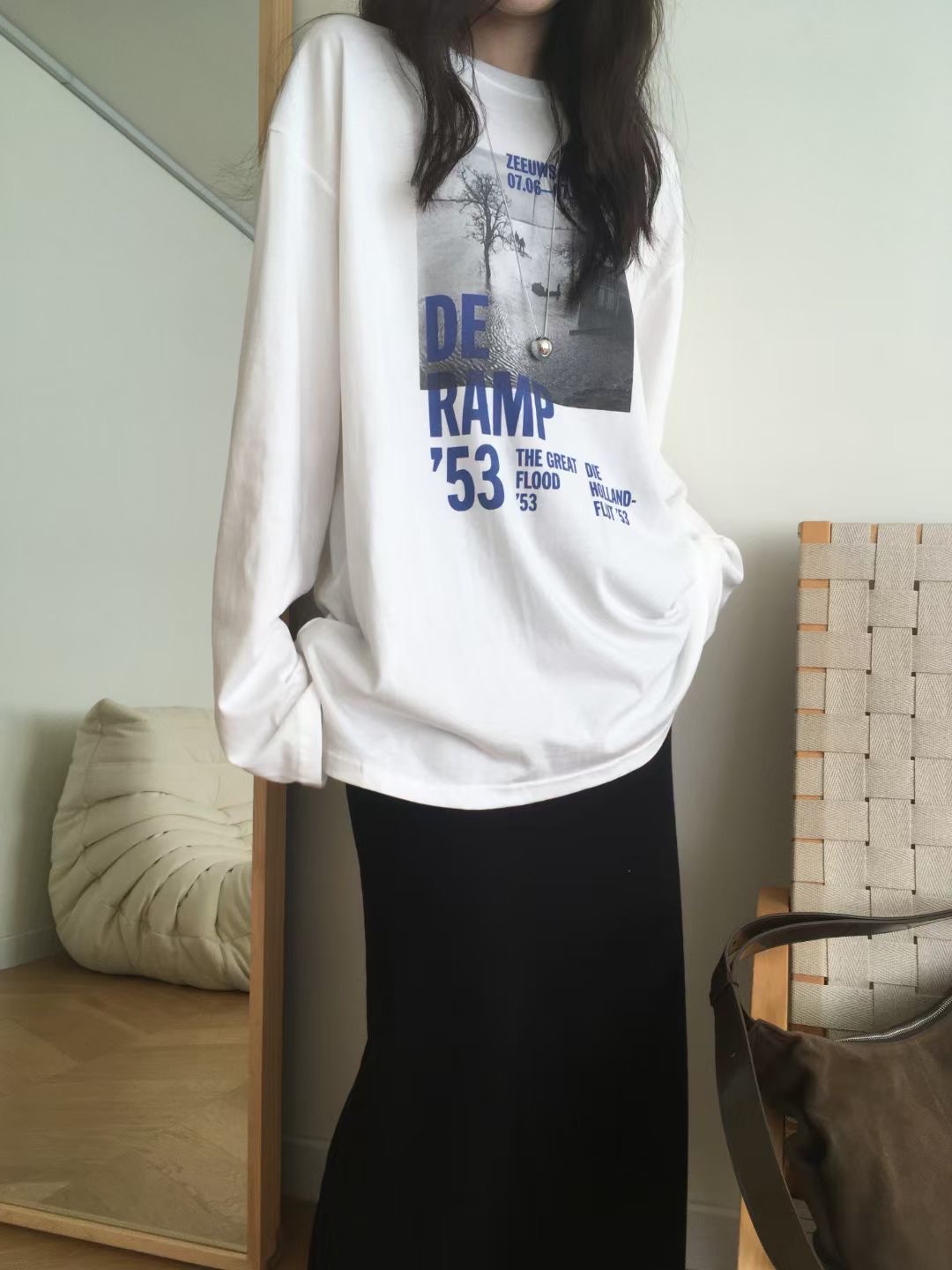 WEARME東大門㊣代購女裝新款休閑職業人氣推薦25秋冬長袖T恤WEARME長袖T恤圖色1