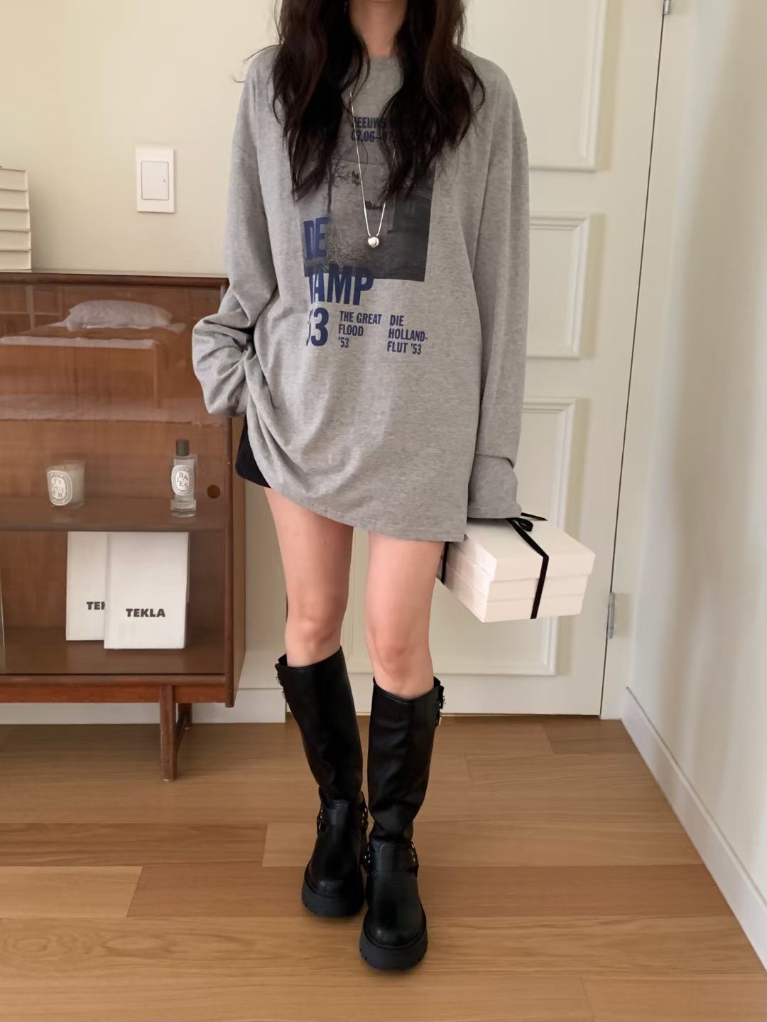 WEARME東大門㊣代購女裝新款休閑職業人氣推薦25秋冬長袖T恤WEARME長袖T恤圖色2