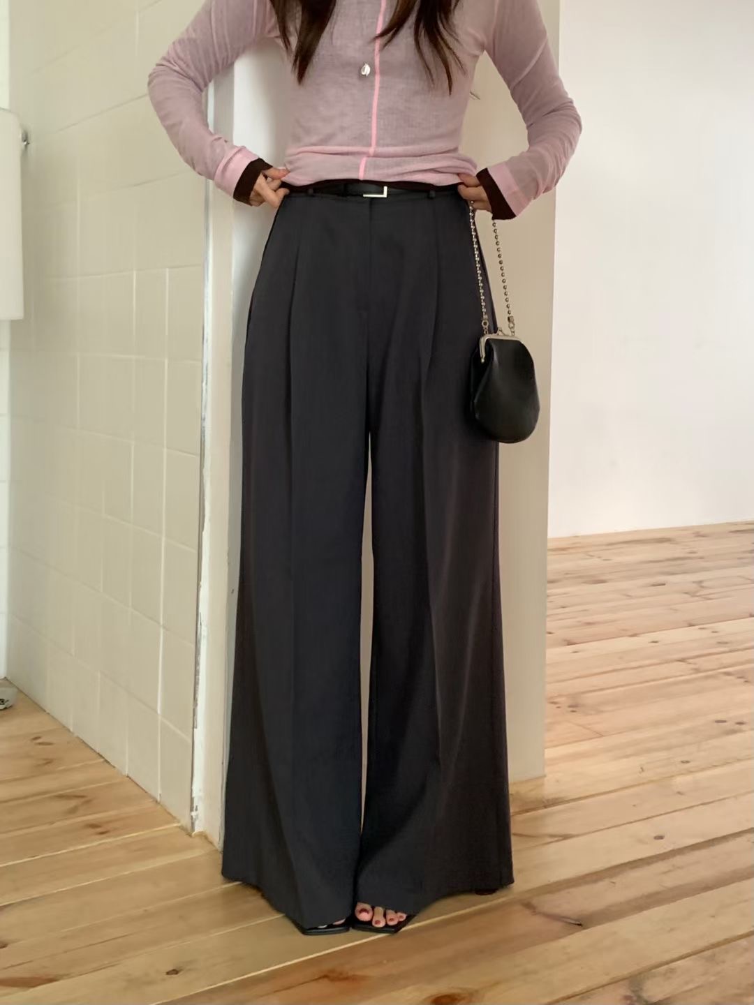 WEARME東大門㊣直郵女裝新品職業人氣推薦時尚休閑褲不含腰帶WEARME休閑褲圖色2