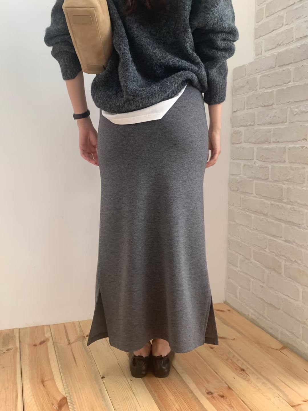 WEARME韓國代購㊣女士新款真品時尚職業熱賣推薦人氣25秋冬長裙WEARME長裙