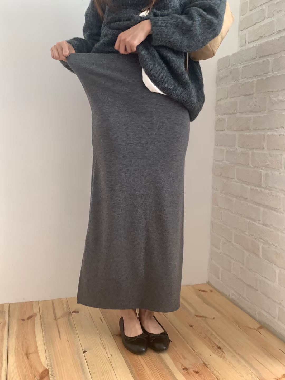 WEARME韓國代購㊣女士新款真品時尚職業熱賣推薦人氣25秋冬長裙WEARME長裙圖色1