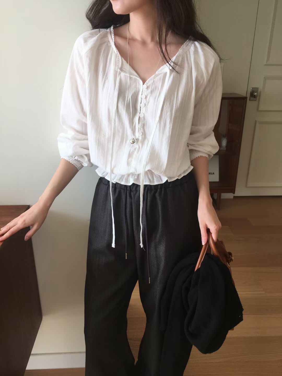 WEARME東大門㊣代購女裝新品推薦真品職業人氣休閑襯衫蕾絲衫WEARME襯衫/蕾絲衫圖色1