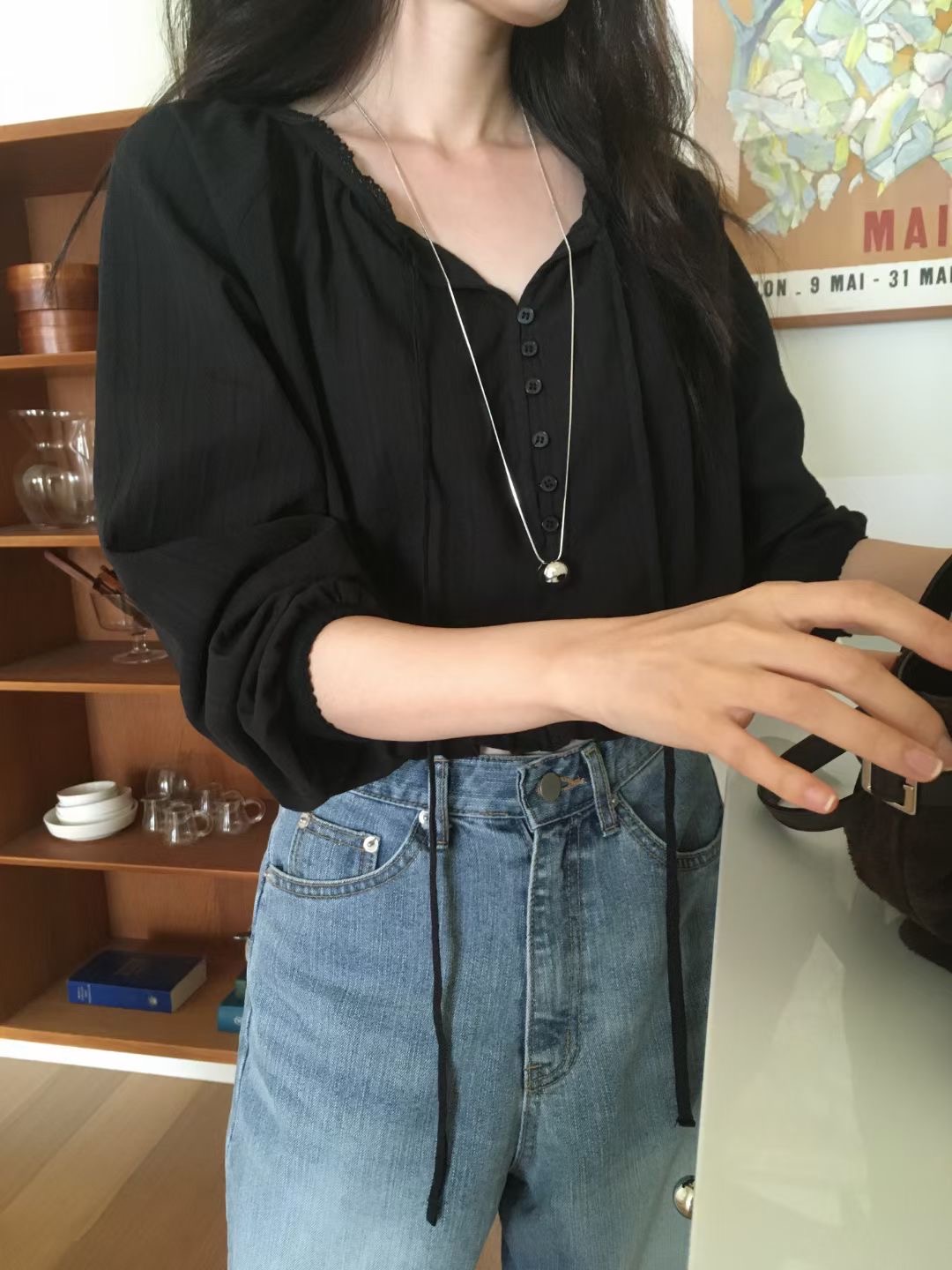 WEARME東大門㊣代購女裝新品推薦真品職業人氣休閑襯衫蕾絲衫WEARME襯衫/蕾絲衫圖色2