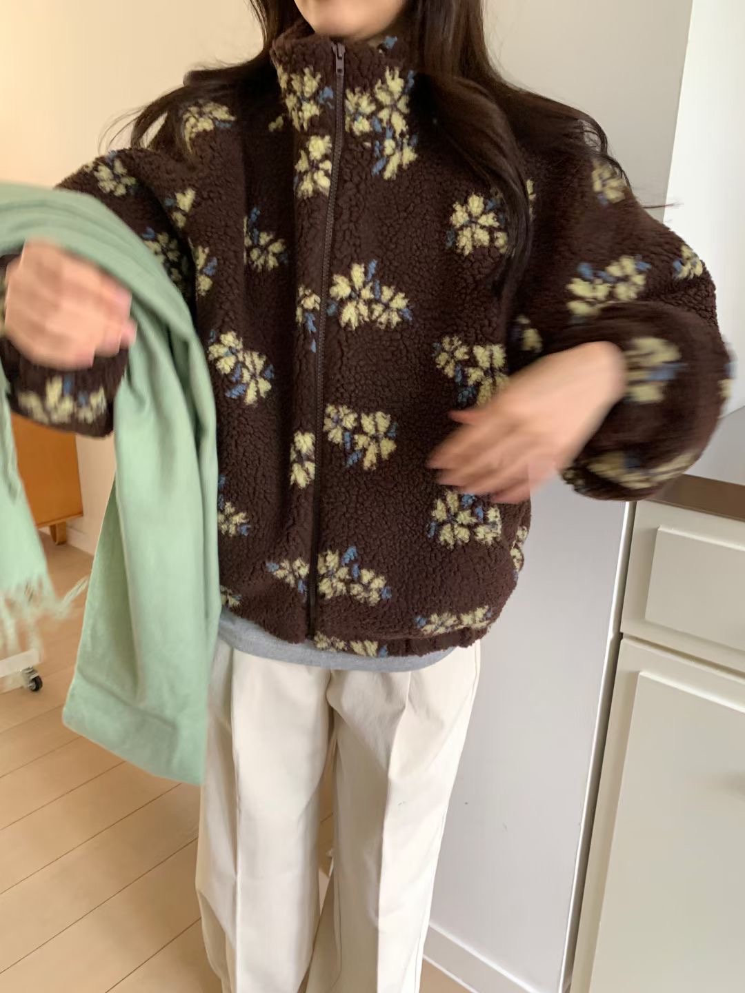 WEARME韓國直郵㊣女裝新款25秋冬休閑人氣推薦時尚熱賣夾克WEARME夾克圖色2