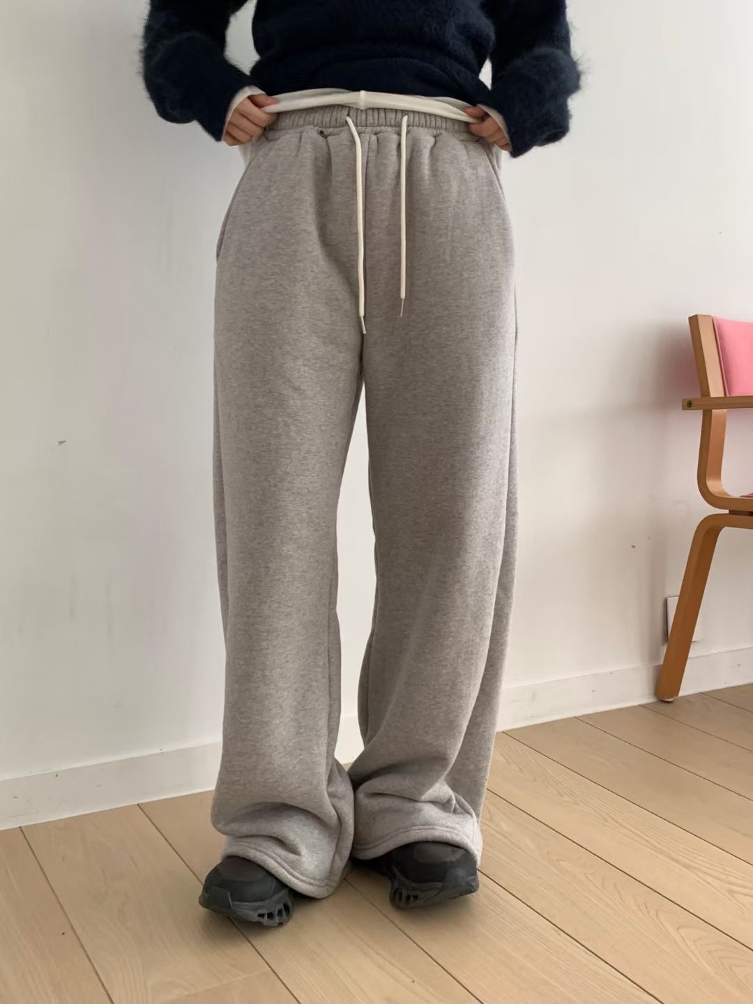 WEARME東大門㊣代購女士新品真品時尚職業25秋冬休閑褲加絨WEARME休閑褲圖色1