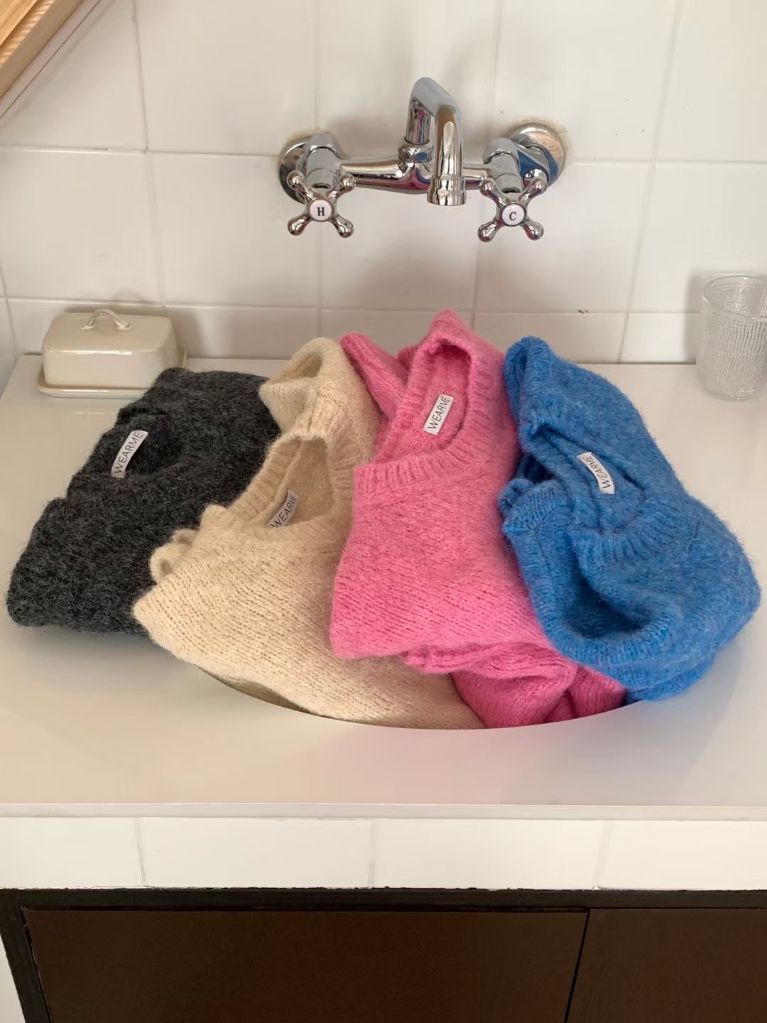 WEARME韓國代購㊣女裝新品推薦職業熱賣時尚真品休閑25秋冬毛衣WEARME毛衣