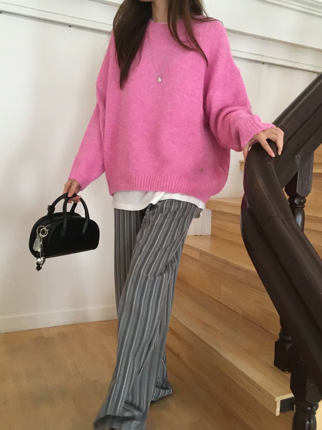 WEARME韓國代購㊣女裝新品推薦職業熱賣時尚真品休閑25秋冬毛衣WEARME毛衣圖色2