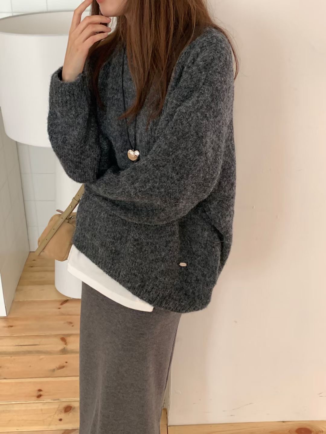 WEARME韓國代購㊣女裝新品推薦職業熱賣時尚真品休閑25秋冬毛衣WEARME毛衣圖色3