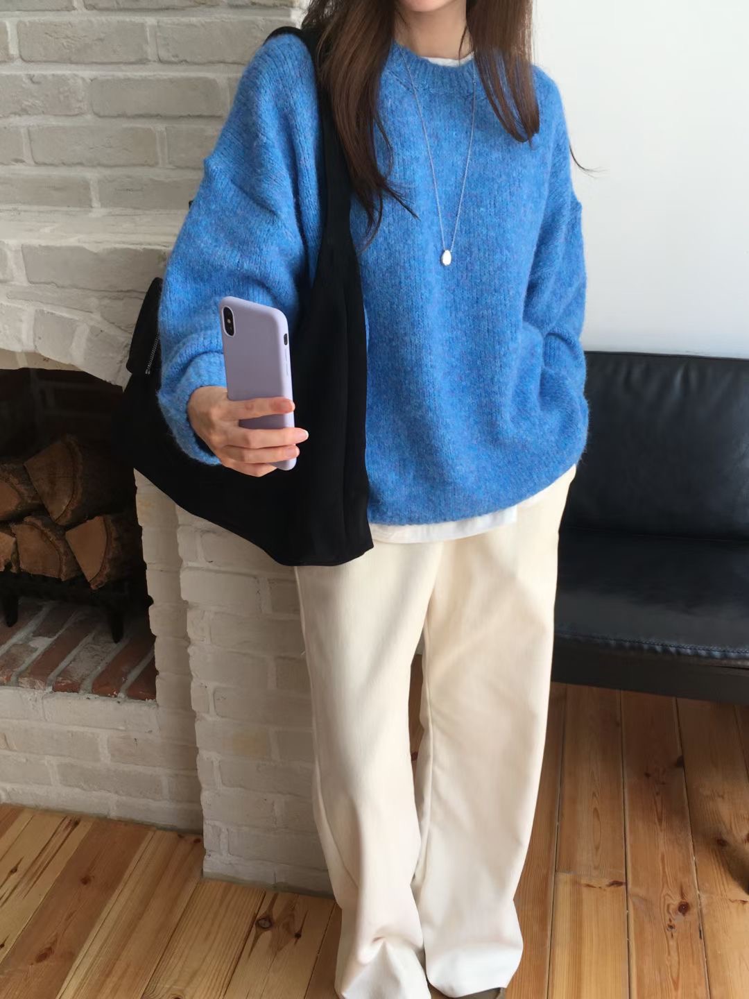 WEARME韓國代購㊣女裝新品推薦職業熱賣時尚真品休閑25秋冬毛衣WEARME毛衣圖色4