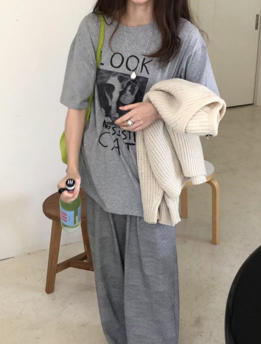 WEARME韓國直郵㊣女士新品25秋冬推薦職業時尚休閑熱賣真品T恤WEARMET恤圖色2