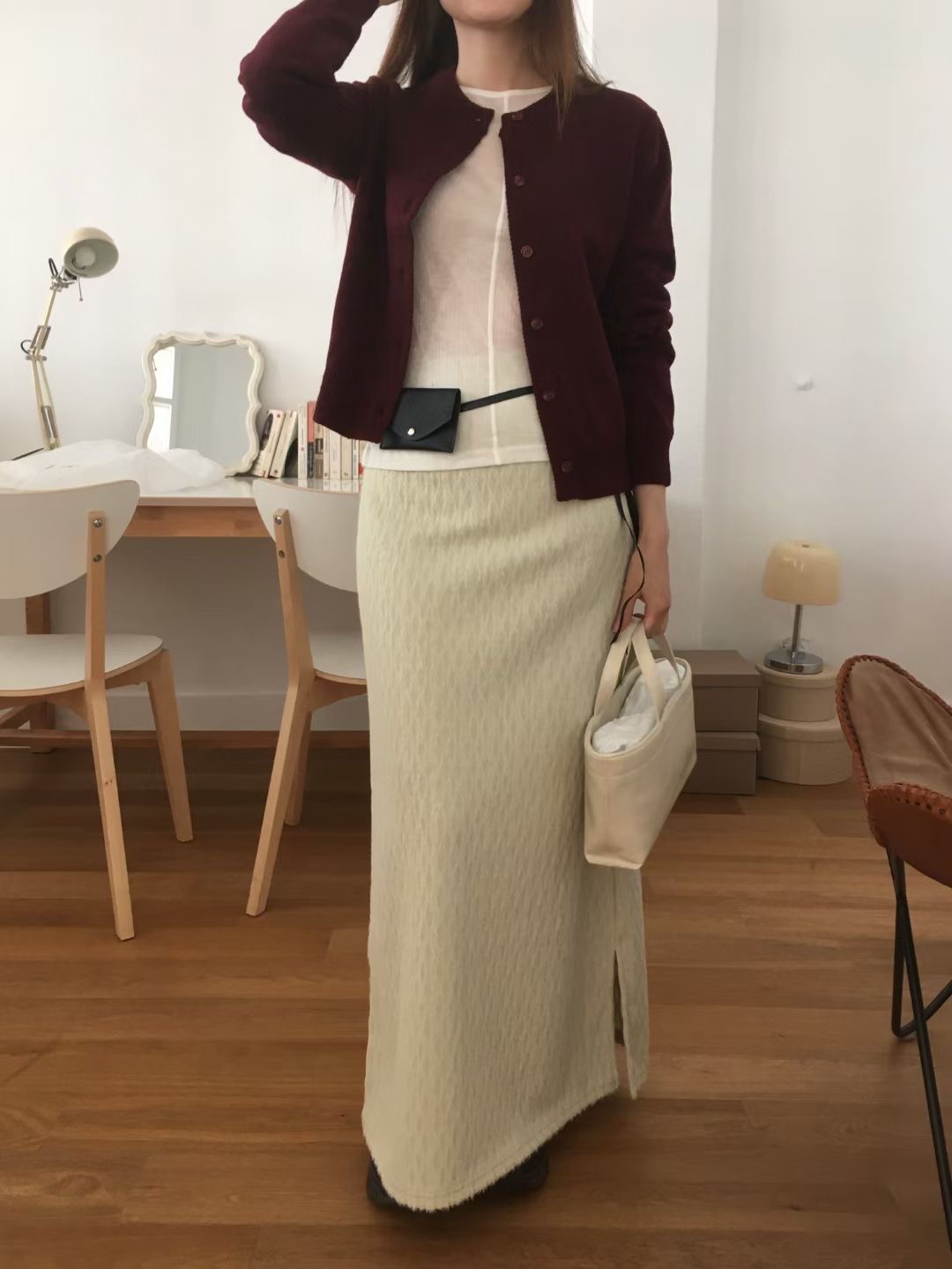 WEARME東大門㊣實拍女士新品25秋冬職業人氣推薦休閑熱賣長裙WEARME長裙圖色1