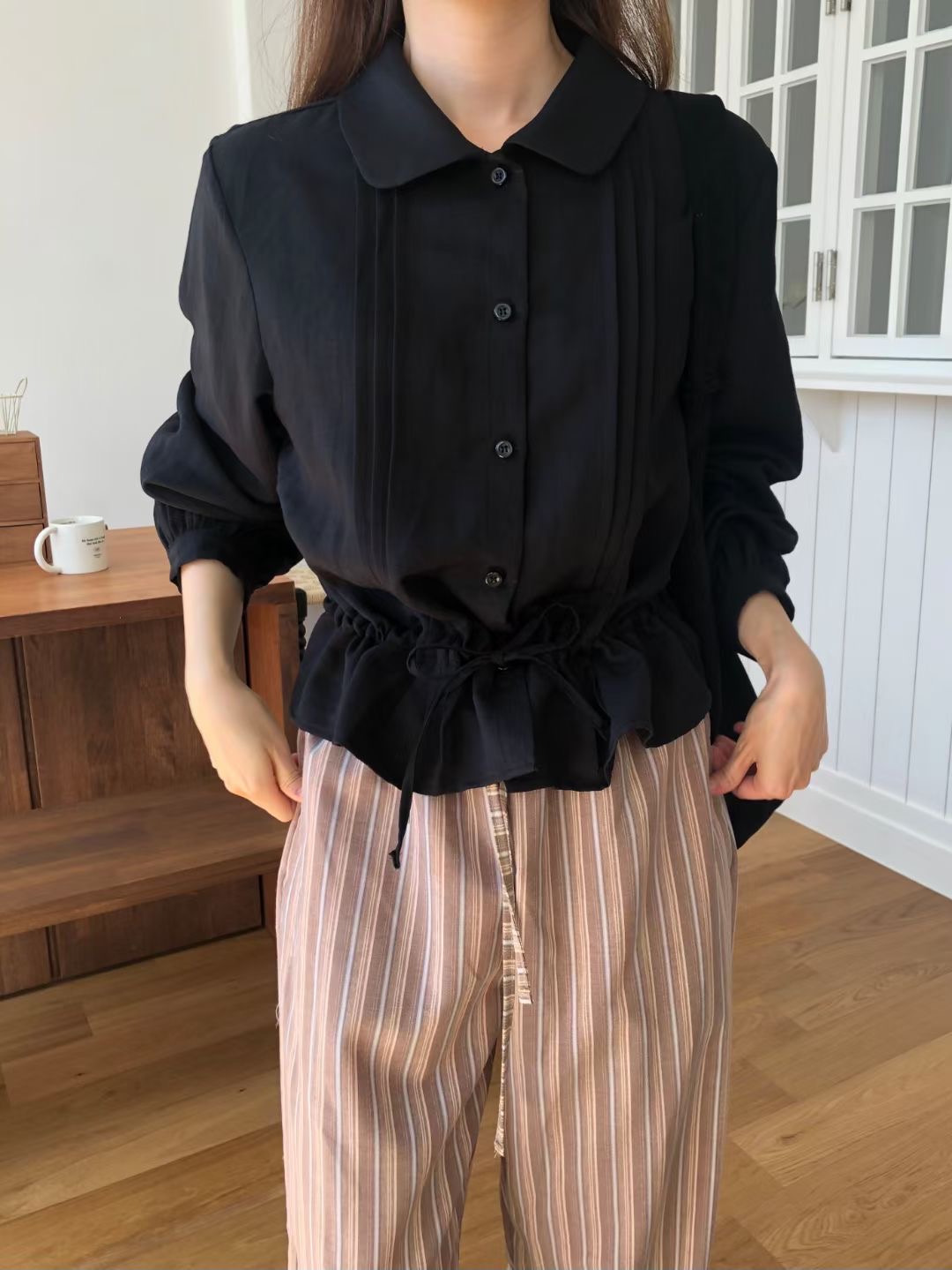 WEARME韓國直郵㊣女士新品休閑推薦人氣25秋冬熱賣襯衫蕾絲衫WEARME襯衫/蕾絲衫圖色3